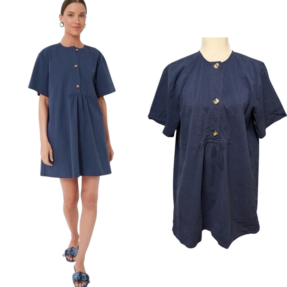 Tuckernuck Pomander Place Dress Womens S Lea Blue Oversized Minimalist Lagenlook